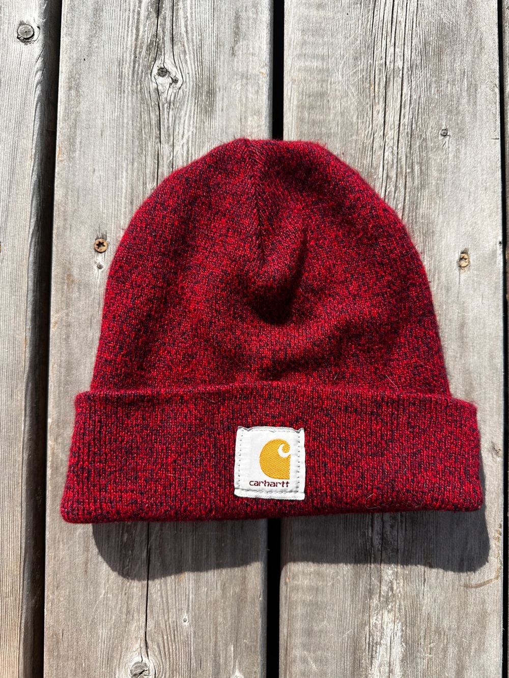 Carhartt Acrylic Watch Beanie Red Black Heather